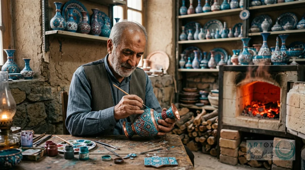 کیمیاگر رنگ‌های آتشین؛ استاد شکرالله صنیع‌زاده و نجات میناکاری از نابودی